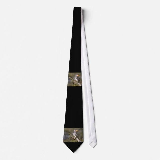 Yellow billed hornbill tie (Front)