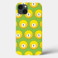 Yellow Billiard Ball Number One Pattern