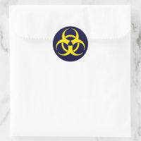 Yellow Biohazard Sticker