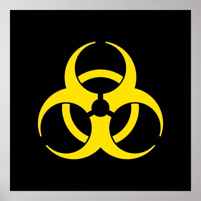 Yellow Biohazard Symbol Poster (Front)