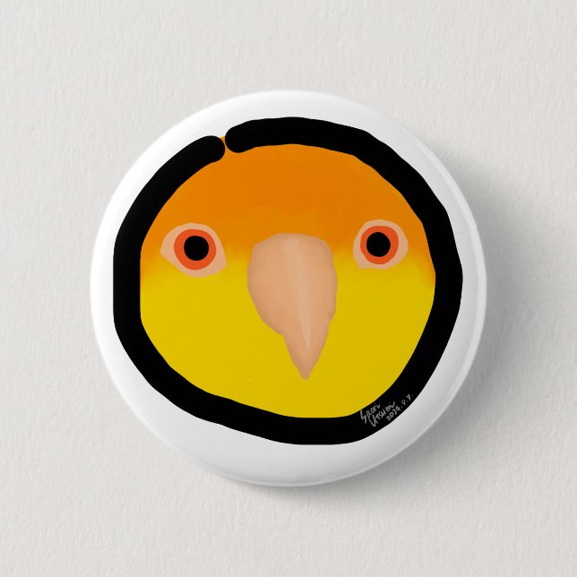 Yellow birb "Lemon" Button (Front)