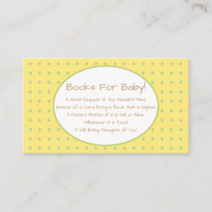 Yellow Bird Baby Shower Book Request Insert