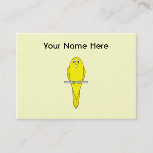 Yellow Bird. Canary. Business Card