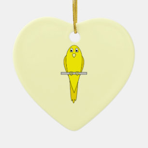 Yellow Bird. Canary. Ceramic Tree Decoration