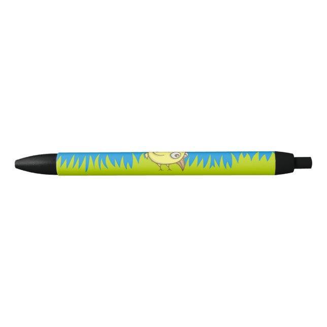 Yellow bird cartoon black ink pen (Front)