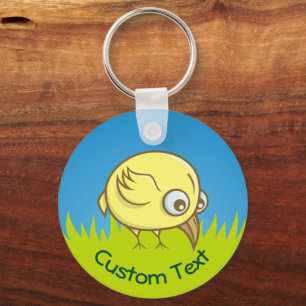 Yellow Bird Cartoon Keychain