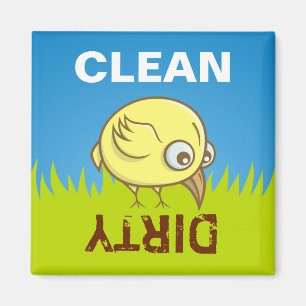 Yellow bird cartoon magnet