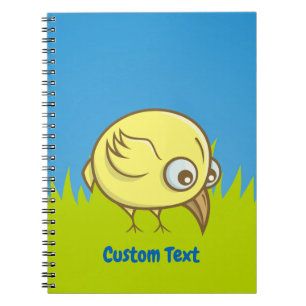 Yellow bird cartoon notebook