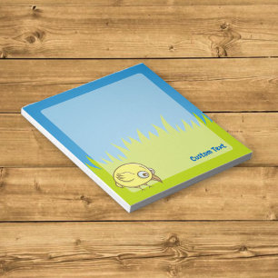 Yellow bird cartoon notepad