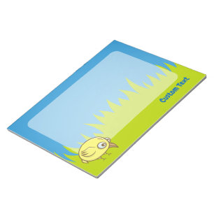 Yellow bird cartoon notepad
