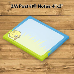 Yellow bird cartoon post-it notes
