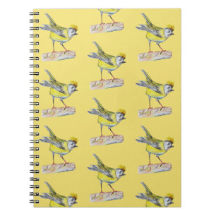 Yellow Bird Drawing Photo Notebook