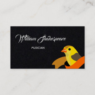 Yellow Bird Finch Illustration Business Card