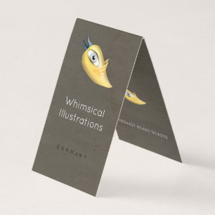 Yellow Bird Folded Business Cards