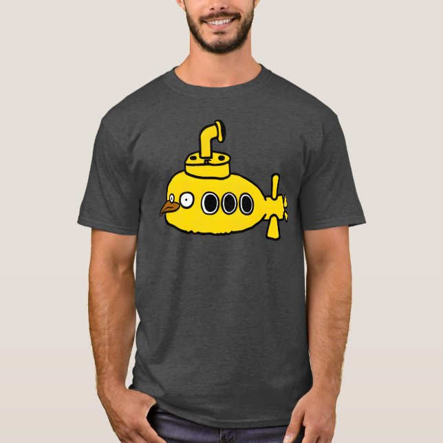 Yellow Bird Submarine retro T-Shirt (Front)