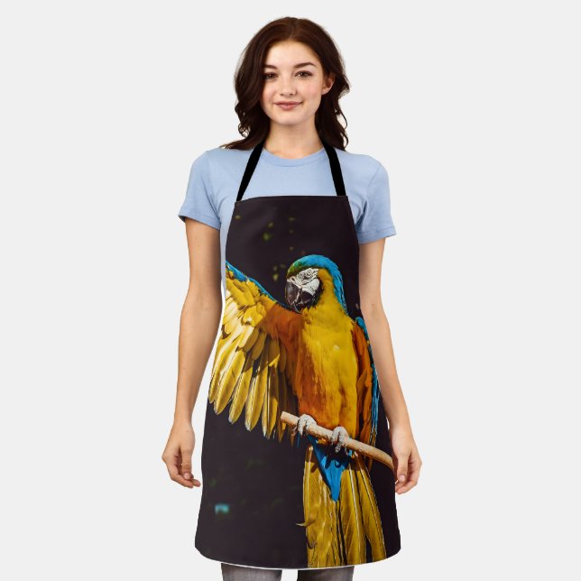 Yellow Bird Wildlife Pretty Macaw Apron (Worn)