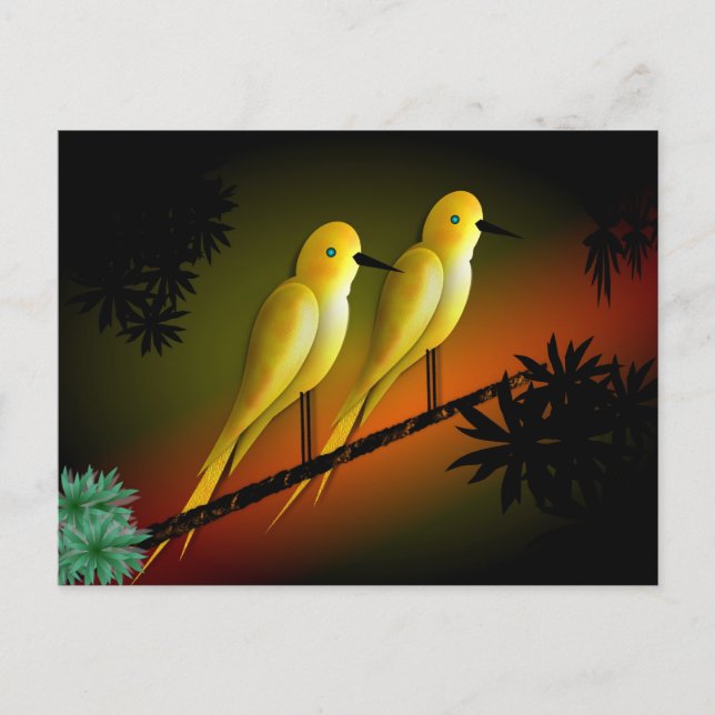 YELLOW BIRDS POSTCARD (Front)