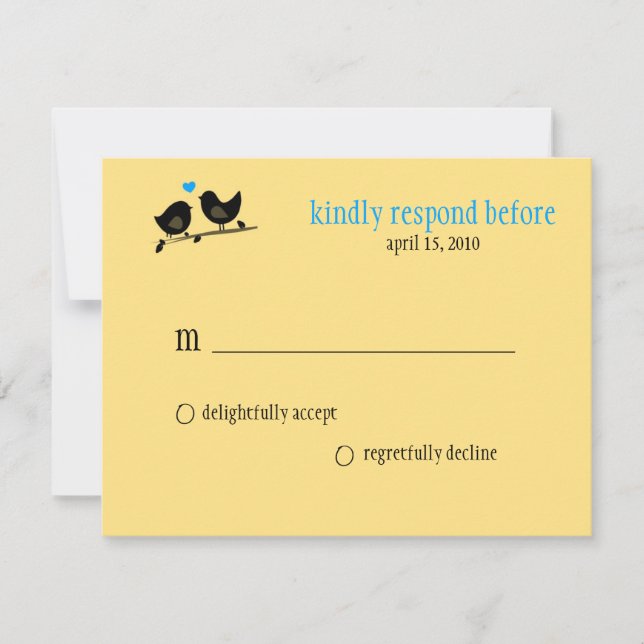 yellow birds rsvp card (Front)