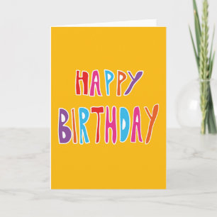 Yellow Birthday Card