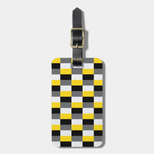 Yellow, Black and Grey Colour Combination Luggage Tag