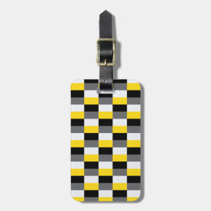 Yellow, Black and Grey Colour Combination Luggage Tag