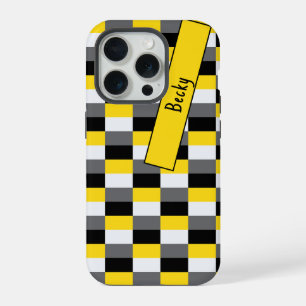 Yellow, Black and Grey Colour Combination with Nam iPhone 15 Pro Case