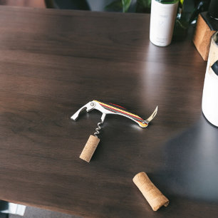 Yellow, Black and Red Stripes Corkscrew