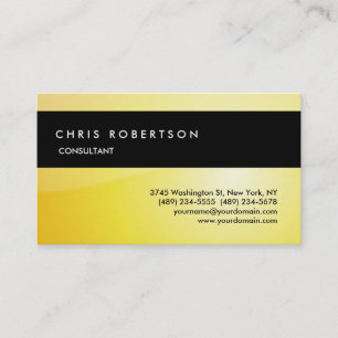 Yellow Black Attractive Charming Business Card