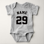 Yellow & Black Baby | Sports Jersey Design Baby Bodysuit<br><div class="desc">Yellow & Black Baby | Sports Jersey Design • Baby Football Bodysuit</div>