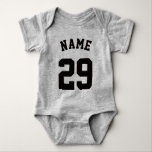 Yellow & Black Baby | Sports Jersey Design Bodysuit<br><div class="desc">Yellow & Black Baby | Sports Jersey Design • Baby Football Bodysuit</div>