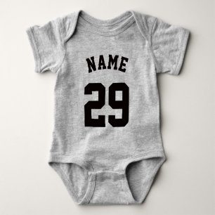 Yellow & Black Baby   Sports Jersey Design Bodysuit