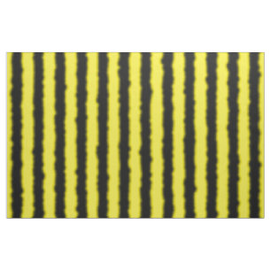 Yellow, Black Bee-Like Stripes Pattern Fabric