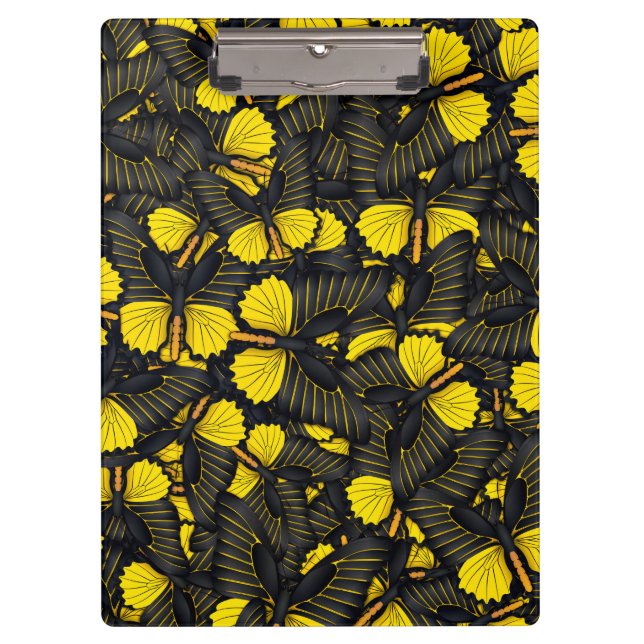 Yellow Black Butterfly Hive | Butterfly Clipboard (Front)