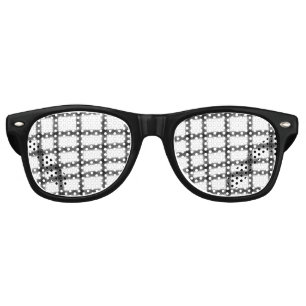 yellow black chequerboard add name date birthday retro sunglasses