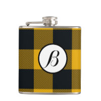 Yellow & Black Chequered Squares Buffalo Plaid