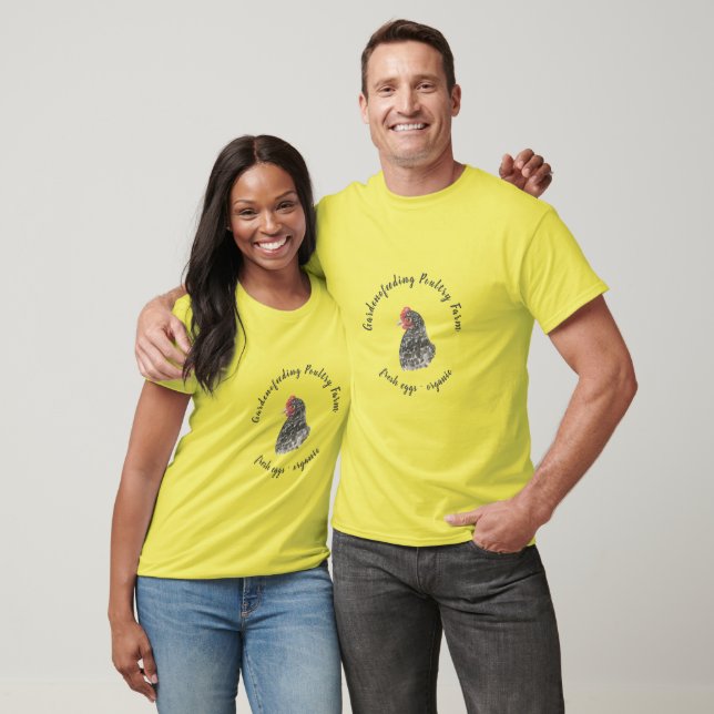 yellow black chicken farmhouse T-Shirt (Unisex)