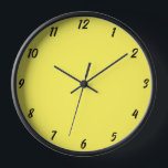 Yellow Black Colourful Bright Custom Colour Decor Clock<br><div class="desc">Printed in classy yellow and black custom colour background! You may change colours as you wish!</div>