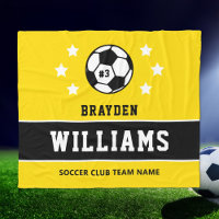 Yellow Black Custom Soccer Name Number
