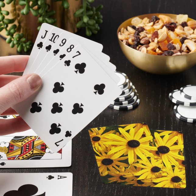 Yellow Black Eyed Susans Floral Playing Cards (In Situ)