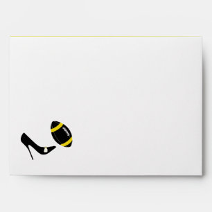 Yellow & Black Football Theme Envelope