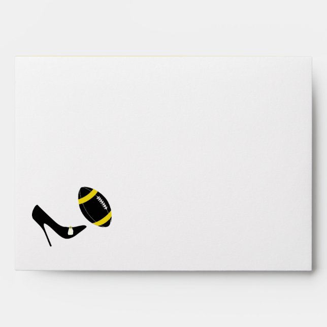 Yellow & Black Football Theme Envelope (Front)