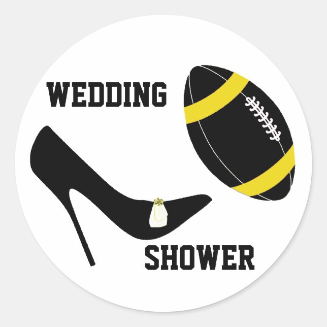 Yellow & Black Football Themed Envelope Seal (Front)