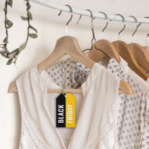 Yellow Black Friday SALE Clothing Hang Price Tag