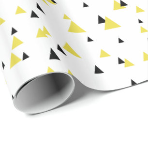 Yellow & Black Geometric Pattern Wrapping Paper