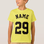 Yellow & Black Kids | Sports Jersey Design T-Shirt<br><div class="desc">Yellow & Black Kids | Sports Jersey Design • Kids Jersey T-Shirt</div>