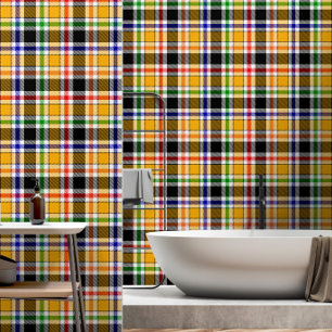 Yellow Black Multicolour Flannel Plaid Tartan Wallpaper