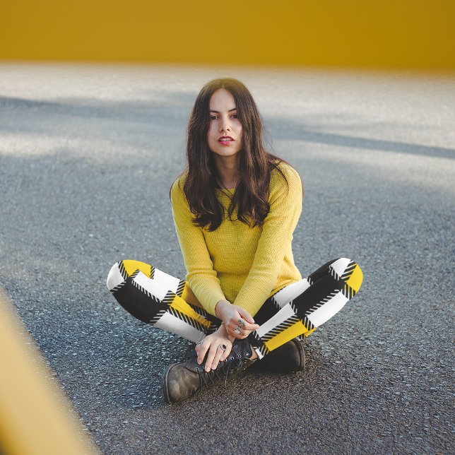 Yellow Black Plaid Leggings (Creator Uploaded)