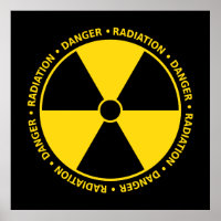 Yellow & Black Radiation Symbol Poster