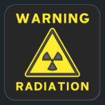 Yellow & Black Radiation Warning Sticker<br><div class="desc">Warning - Radiation - yellow and black sticker with a radiation warning sign.</div>