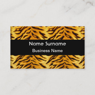 Yellow Black Tiger Look Business Card